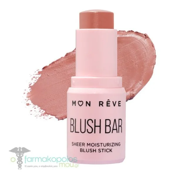 Mon Reve Blush Bar Sheer Moisturizing Blush Stick, 5.5g - No.1