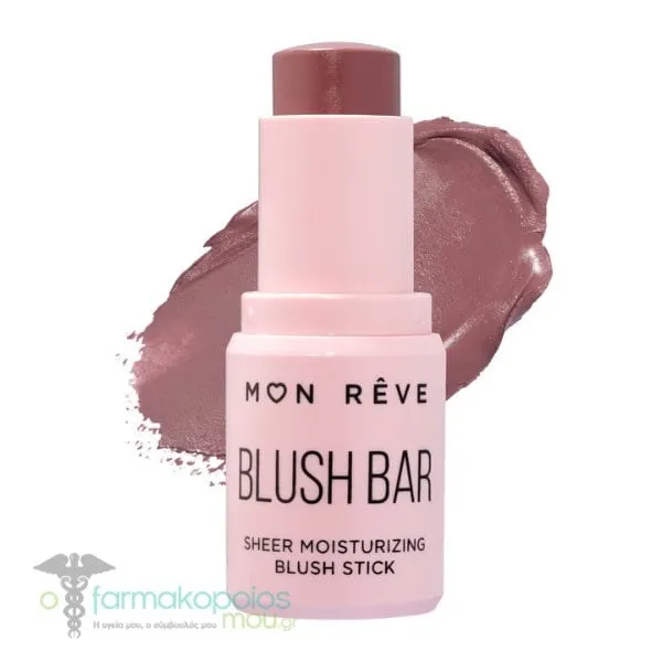Mon Reve Blush Bar Sheer Moisturizing Blush Stick, 5.5g - No.5