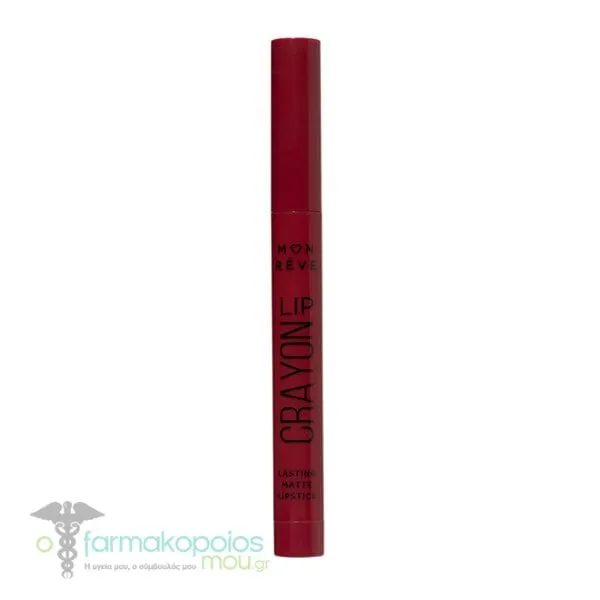 Mon Reve Lip Crayon Lasting Matte Lipstick Κραγιόν Μακράς Διαρκείας σε Μορφή Μολυβιού, 1τεμ - 09 Cherry