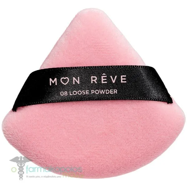 Mon Reve Τriangle 08 Loose Powder Sponge Σφουγγαράκι Μακιγιάζ, 1τεμ