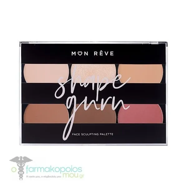 Mon Reve Shape Guru Face Sculpting Palette, 6 x 4g - No. 3 "DEEP"