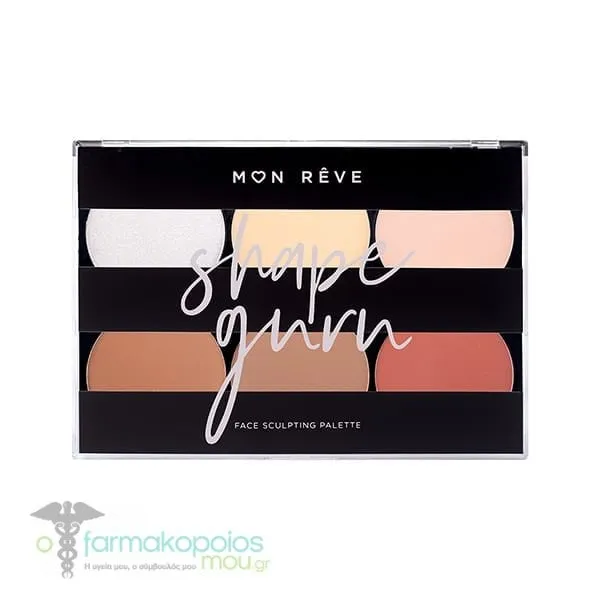 Mon Reve Shape Guru Face Sculpting Palette, 6 x 4g - No. 2 "MEDIUM"