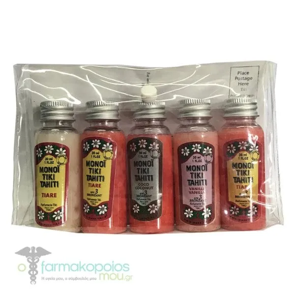 Monoi Tiki Tahiti Bronzants Discovery Pack Tanning Oils, 5x30ml