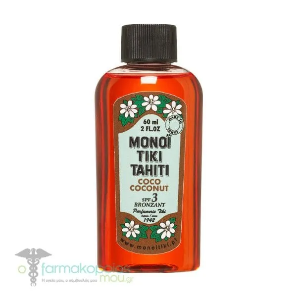 Monoi Tiki Tahiti Coco Coconut Face & Body Tanning Oil SPF3, 60ml
