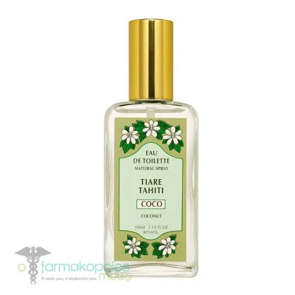 Monoi Tiki Tahiti Tiare Coco Coconut Eau de Toilette, 100ml