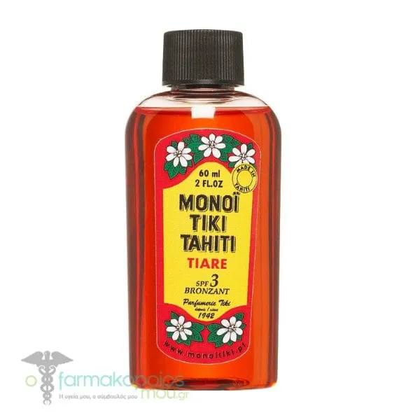 Monoi Tiki Tiare Face & Body Tanning Oil SPF3, 60ml