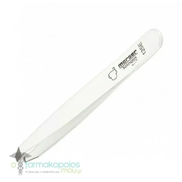 Morser Solingen Eyebrow Tweezers N.125C, 1pc - Άσπρο