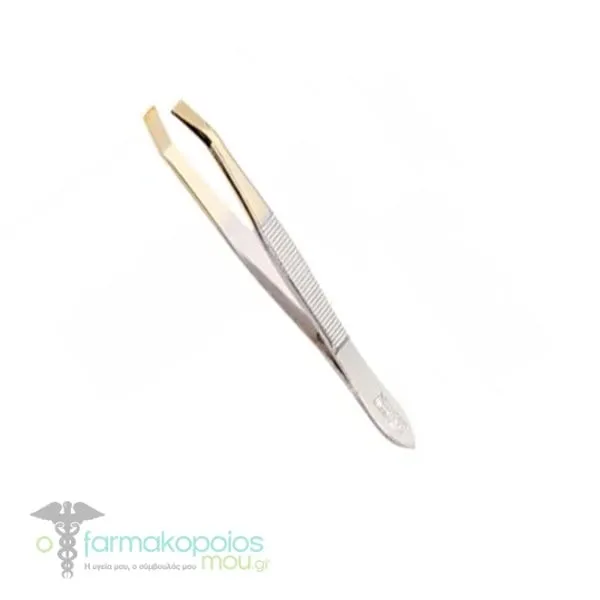 Morser Solingen Eyebrow Tweezers N.24E (Curved Straight Tip), 1pc