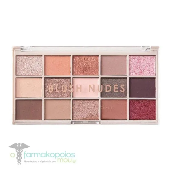 MUA 15 Shade Eyeshadow Palette Blush Nudes, 12g