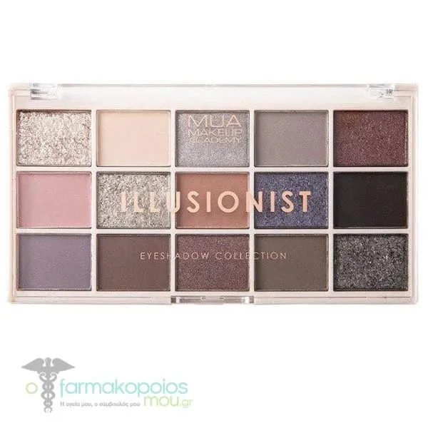 MUA 15 Shade Eyeshadow Palette Illusionist, 12g