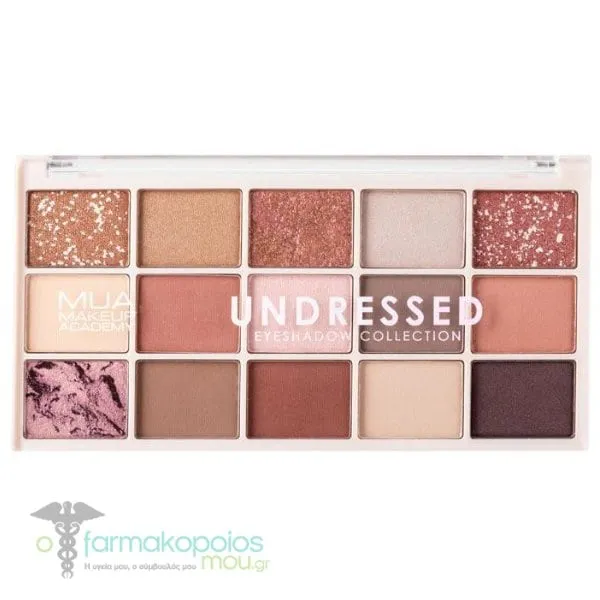 MUA 15 Shade Eyeshadow Palette Undressed, 12g