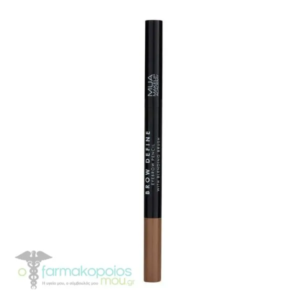MUA Brow Define Eyebrow Pencil - With Blending Brush, 1τεμ - LIGHT BROWN