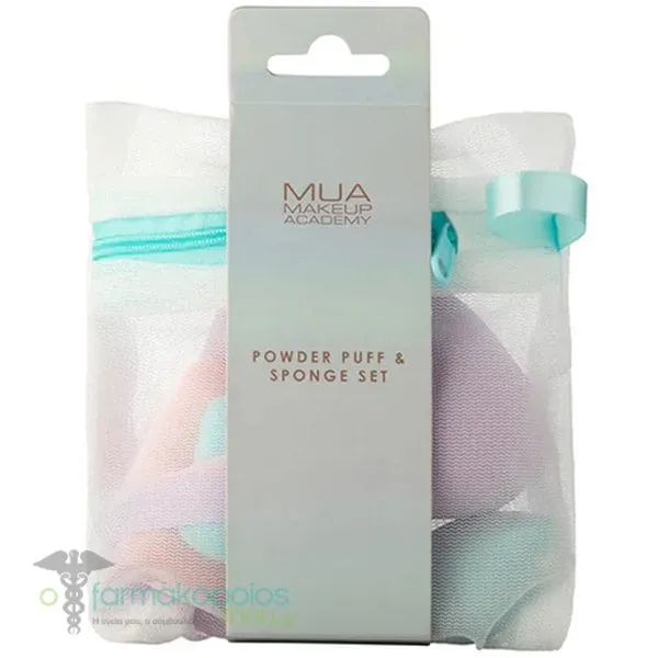 MUA Powder Puff &amp; Sponge Σετ με Σφουγγαράκια Μακιγιάζ, 6τεμ