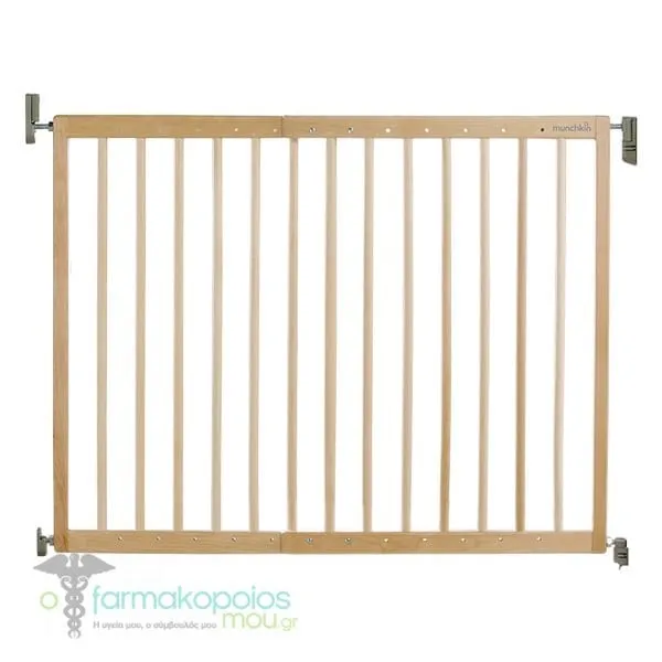 Munchkin Ext. Wooden Wallfix Gate Πόρτα Ασφαλείας με Εύκολο Κλείσιμο, 1τεμ