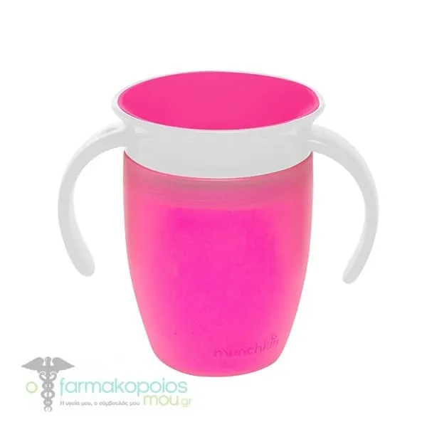 Munchkin Miracle 360° Trainer Cup Παιδικό Κύπελλο, 207ml - PINK