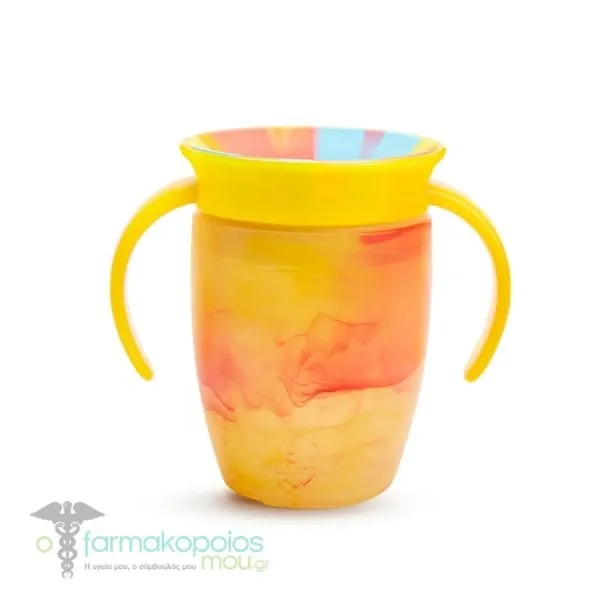 Munchkin Miracle Trainer Cup Tropical Swing Eκπαιδευτικό Kύπελλο 6m+, 207ml - Yellow-Red
