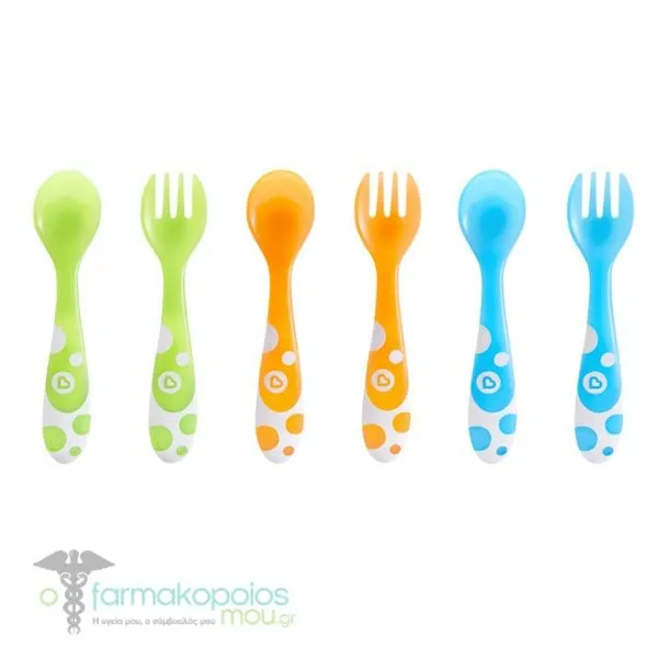 Munchkin Multi-Colored Forks & Spoons 12m+, 6pcs