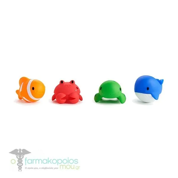 Munchkin Ocean Bath Squirts Παιχνίδια για το Μπάνιο Ζώα της Θάλασσας 9m+, 4τεμ