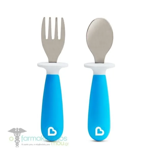 Munchkin Raise Toddler Fork & Spoon 12m+, 2pcs - BLUE