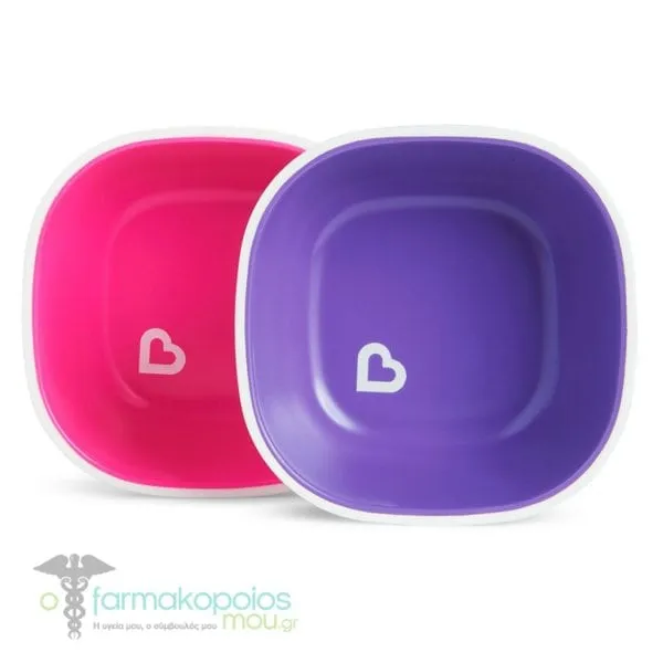 Munchkin Splash Bowls 6m+, 2pcs - Pink-Purple