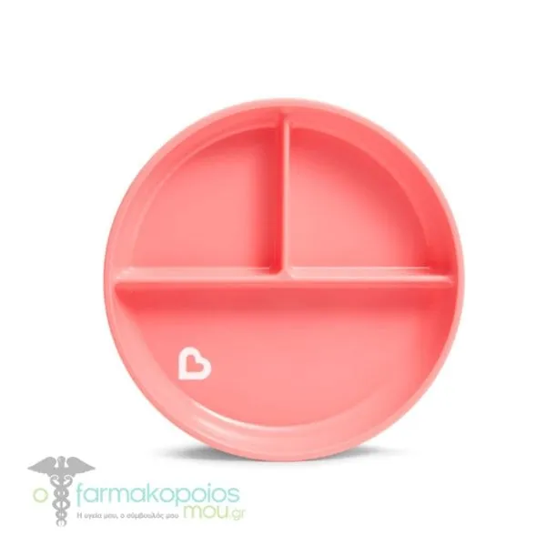 Munchkin Suction Plate 6m+, 1pc - SALMON