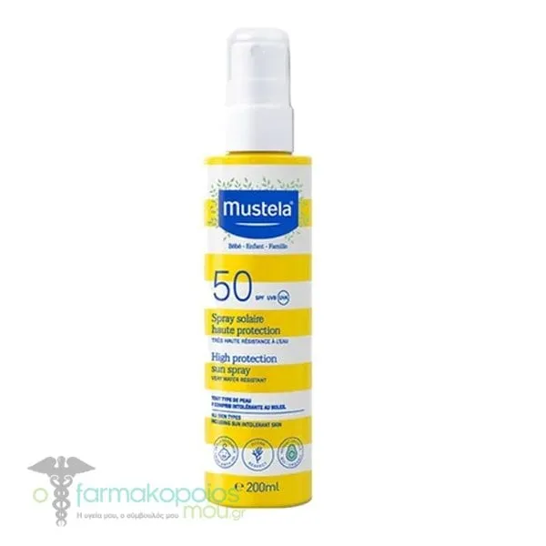 Mustela High Protection Sun Spray Spf50, 200ml