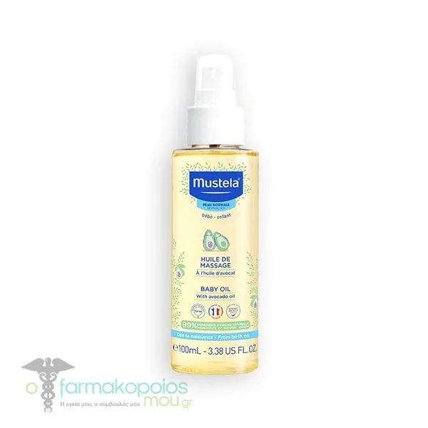 Mustela Baby Massage Oil with Avocado, 100ml