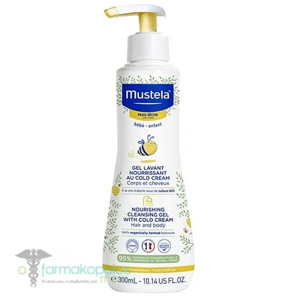 Mustela Nourishing Cleansing Gel with Cold Cream for Dry Skin, 300ml