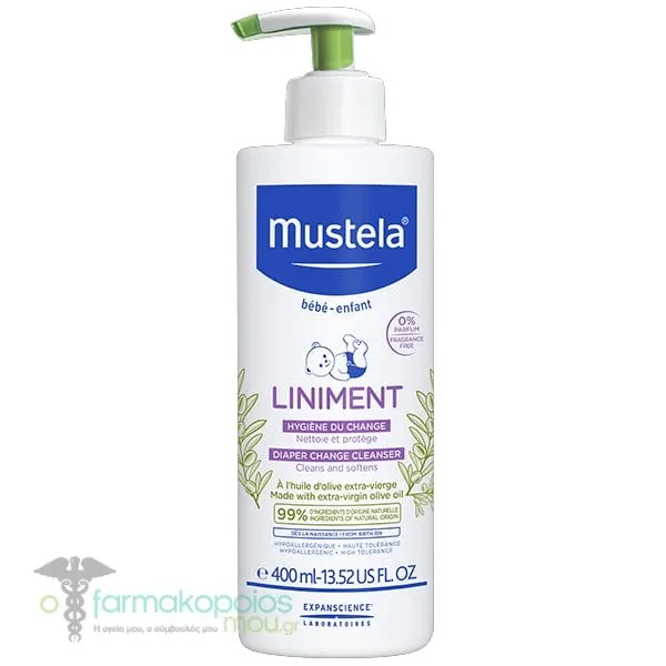 Mustela Liniment Diaper Change Cleanser Καθαριστικό Γαλάκτωμα για την Αλλαγής της Πάνας, 400ml