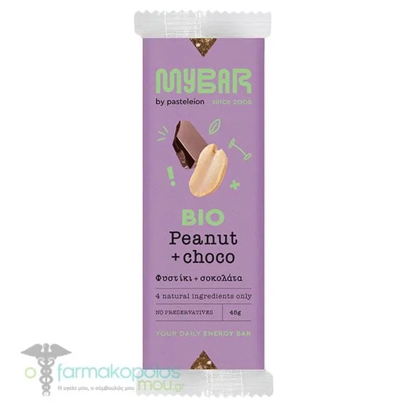 Pastelion Mybar Bio Pistachio & Chocolate, 45gr