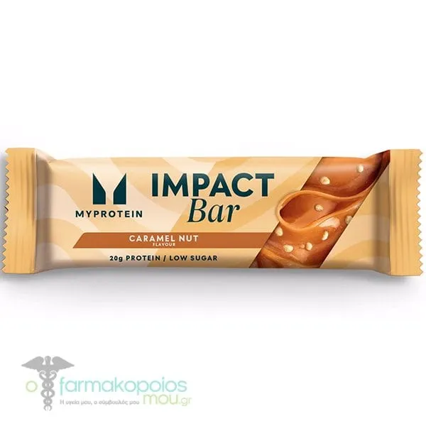 Myprotein Impact Bar Caramel Nut Πρωτεϊνική Μπάρα με Γεύση Καραμέλα &amp; Καρύδι, 64gr