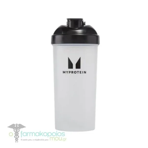 Myprotein Plastic Clear / Black Shaker Πλαστικό Σέικερ Ανάμειξης Ροφημάτων Διάφανο / Μαύρο, 600ml, 1τεμ