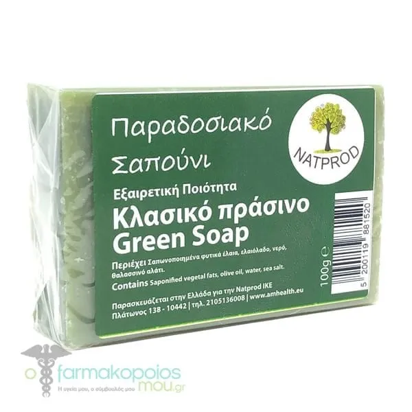 Natprod Traditional Soap Green Classic, 100g