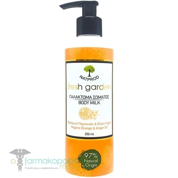 Natprod Fresh Garden Body Milk with Orange & Argan Oil, 250ml