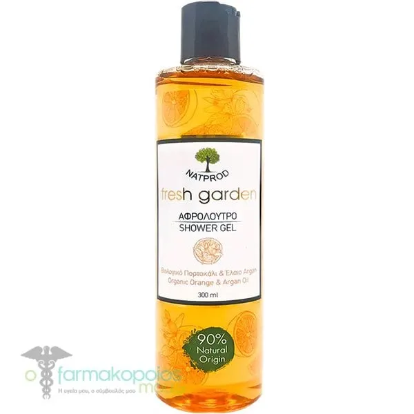 Natprod Fresh Garden Shower Gel with Organic Orange & Argan Oil, 300ml
