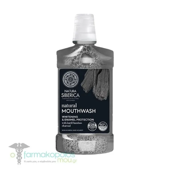 Natura Siberica Natural Mouthwash Bamboo Charcoal Whitening & Enamel Protection, 520ml