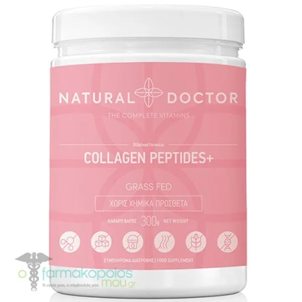 Natural Doctor Collagen Peptides+ Grass Fed, 300gr