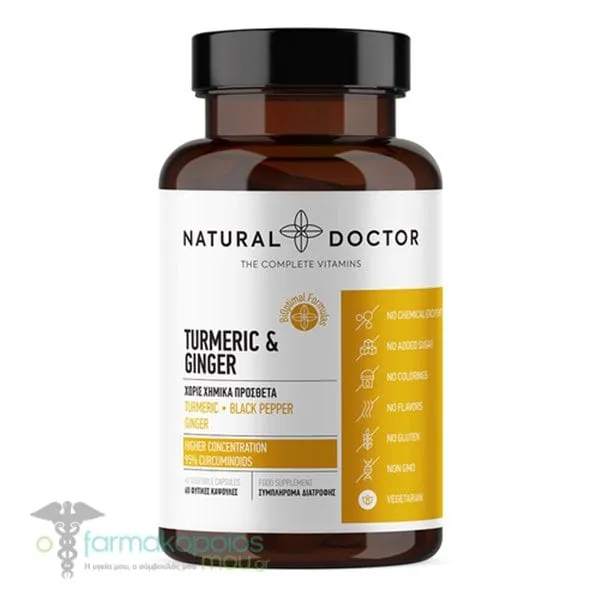 Natural Doctor Turmeric & Ginger, 60veg. caps