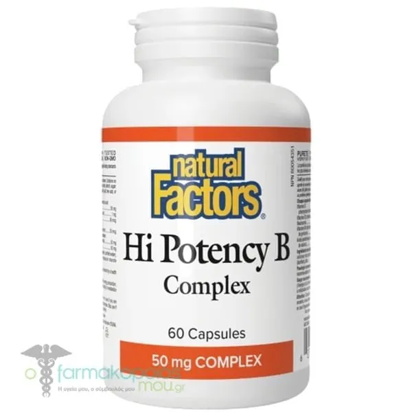 Natural Factors Hi Potency B Complex 50mg, 60caps