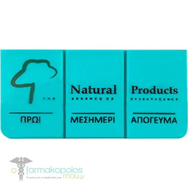 Natural Products Daily Pill Case 3 Places, 1pc - Πετρολ