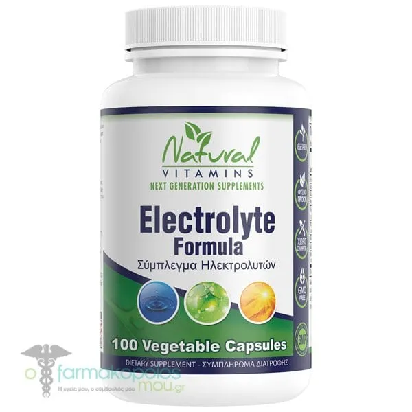 Natural Vitamins Electrolyte Formula, 100veg.caps