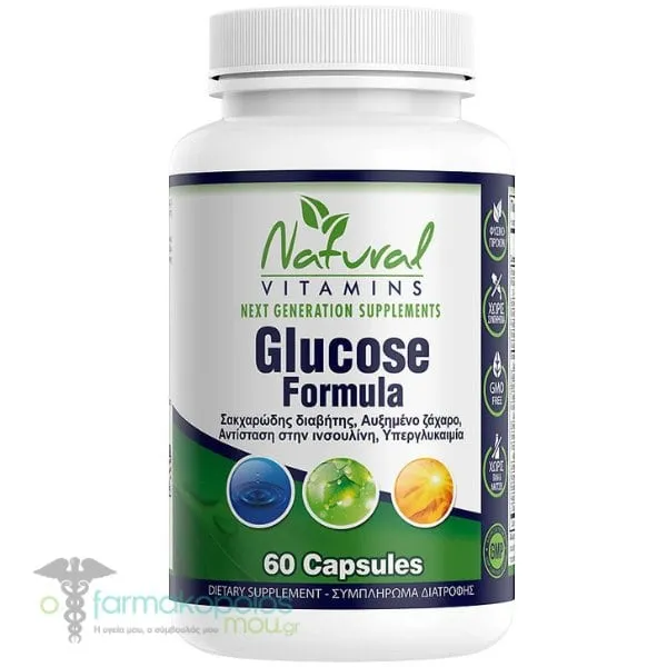 Natural Vitamins Glucose Formula, 60caps