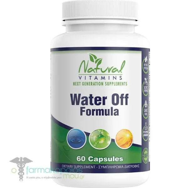 Natural Vitamins Water Off Formula, 60caps
