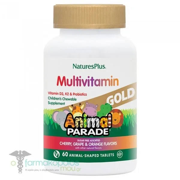 Natures Plus Animal Parade Gold Multivitamin, 60chew.tabs