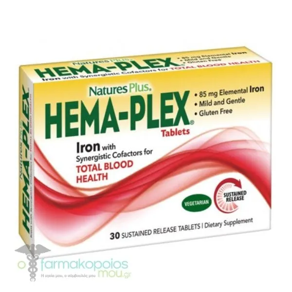 Natures Plus Hema Plex, 30tabs