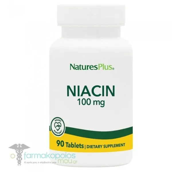Natures Plus Niacin 100mg, 90tabs