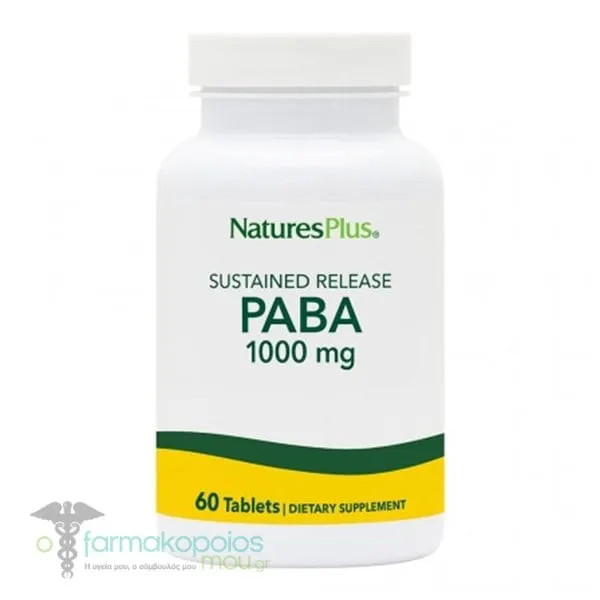 Natures Plus PABA 1000mg, 60tabs