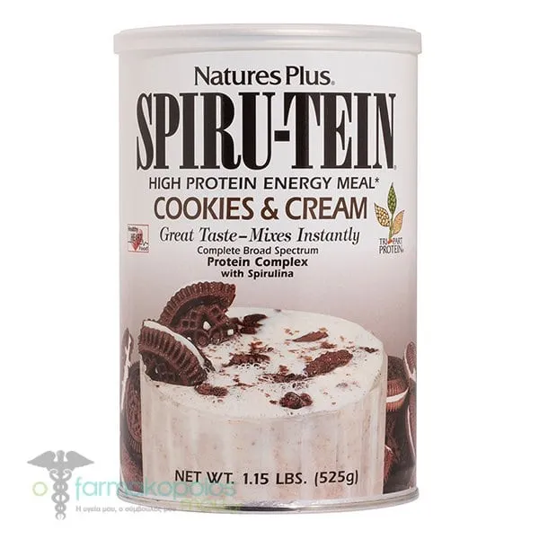 Natures Plus SpiruTein Cookies & Cream, 525gr