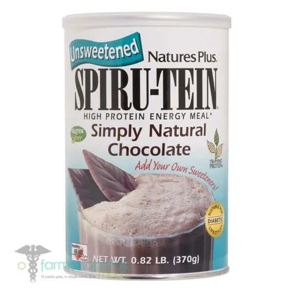Natures Plus SpiruTein Simply Natural Chocolate, 370gr