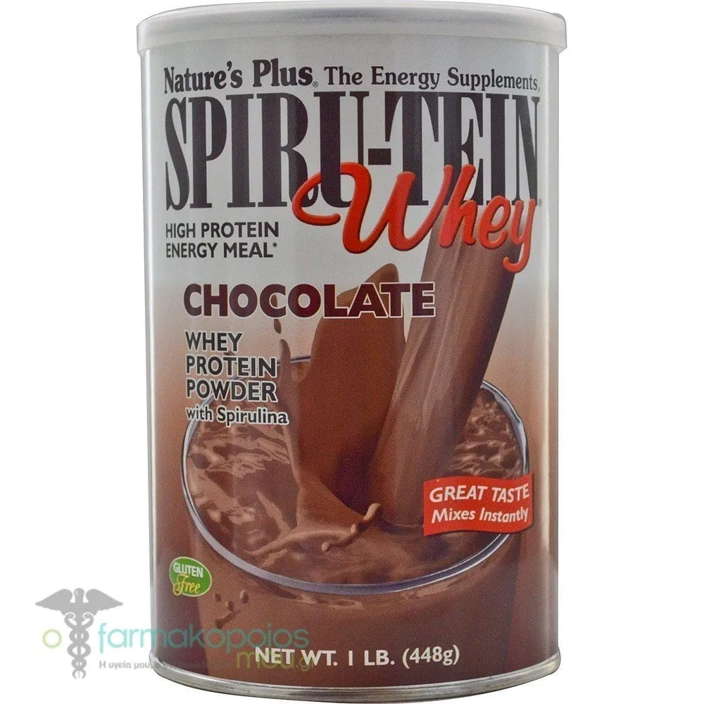 Natures Plus SpiruTein Whey Chocolate, 448g
